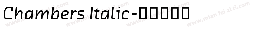 Chambers Italic字体转换